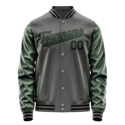 Custom Dark Grey Dark Green Jacket JA2020062017B31706