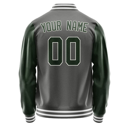 Custom Dark Grey Dark Green Jacket JA2020062018B31806