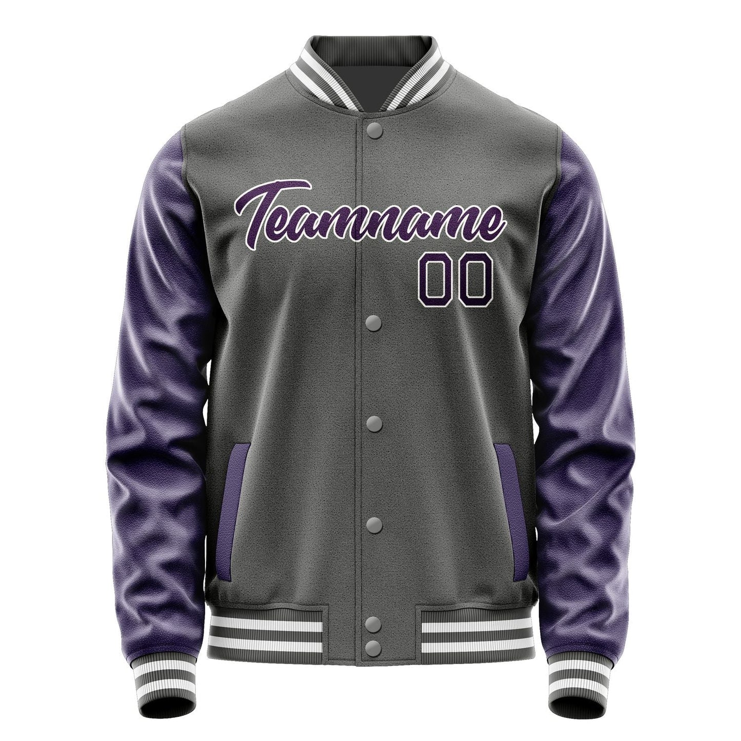 Custom Dark Grey Purple Jacket JA2020072018B21807