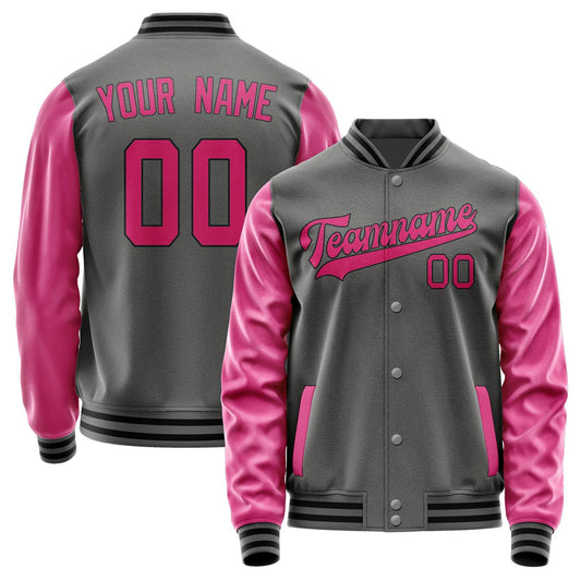 Custom Dark Grey Pink Jacket JA2020132017B31713