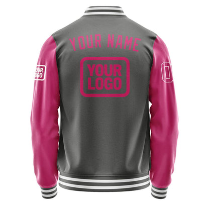 Custom Dark Grey Pink Jacket JA202013201818131318