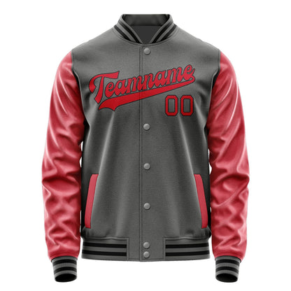 Custom Dark Grey Red Jacket JA2020142017B31714