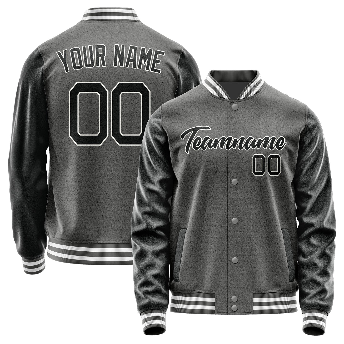 Custom Dark Grey Black Jacket JA2020172018B21817