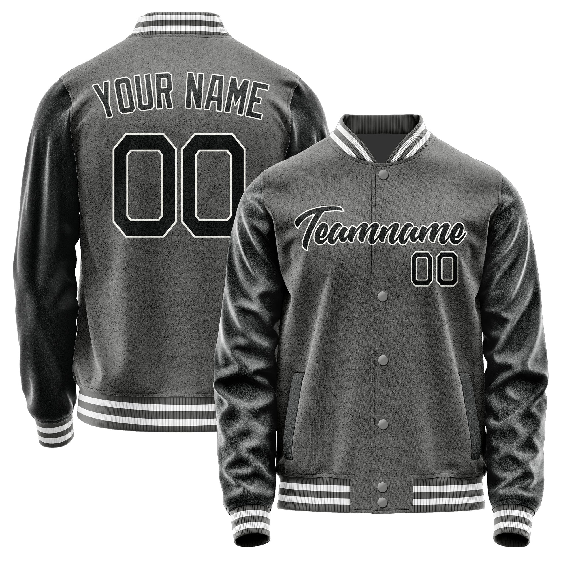 Custom Dark Grey Black Jacket JA2020172018B21817
