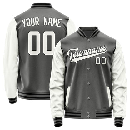 Custom Dark Grey White Jacket JA2020182017B31718