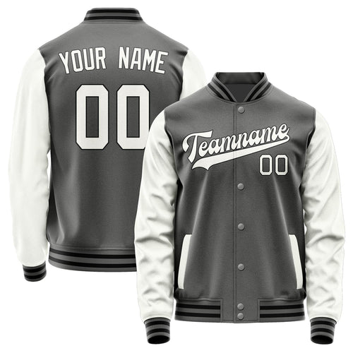 Custom Dark Grey White Jacket JA2020182017B31718