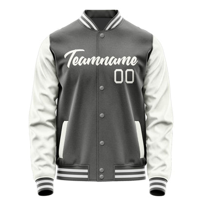 Custom Dark Grey White Jacket JA2020182018B21818