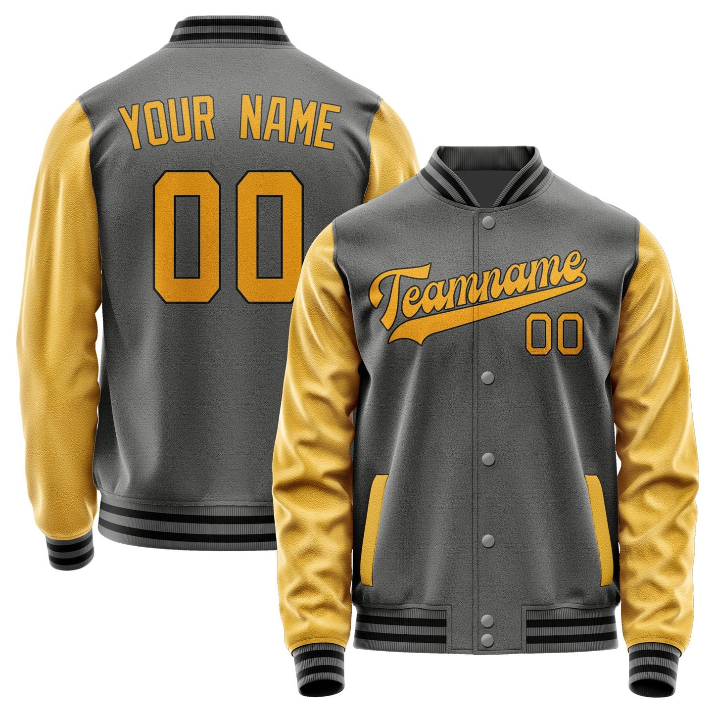 Custom Dark Grey Yellow Jacket JA2020192017B31719