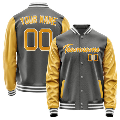 Custom Dark Grey Yellow Jacket JA2020192018B21819