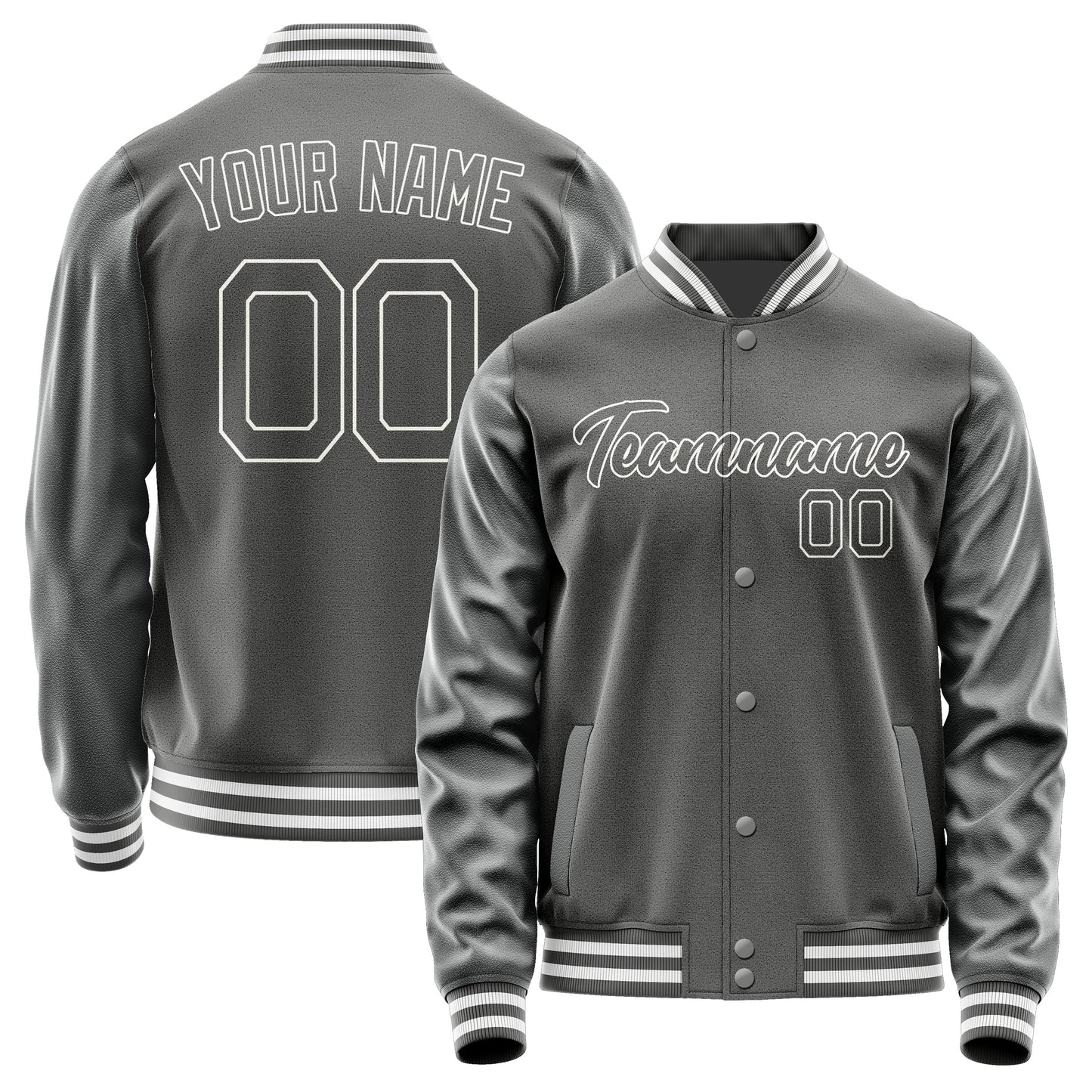 Custom Dark Grey Dark Grey Jacket JA2020202018B21820