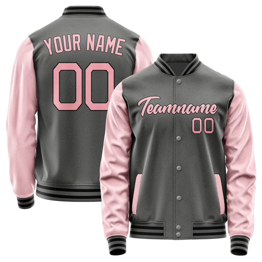 Custom Dark Grey Light Pink Jacket JA2020212017B21721