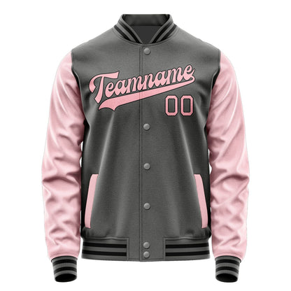 Custom Dark Grey Light Pink Jacket JA2020212017B31721