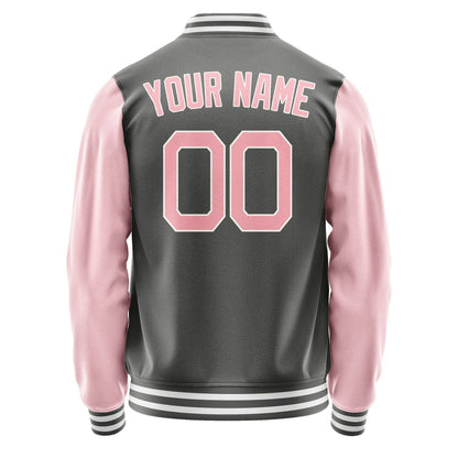 Custom Dark Grey Light Pink Jacket JA2020212018B21821