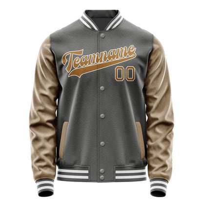 Custom Dark Grey Khaki Jacket JA2020222018B31822