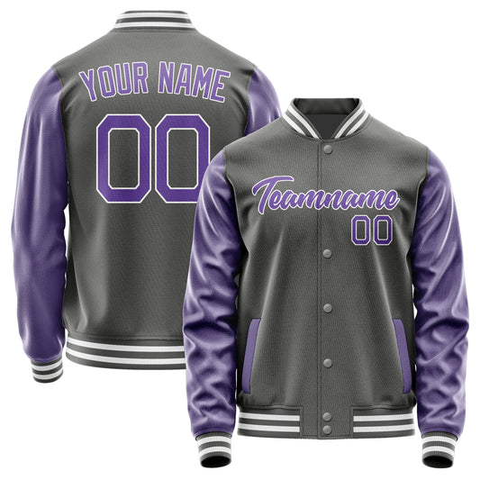 Custom Dark Grey Light Purple Jacket JA2020232018B21823