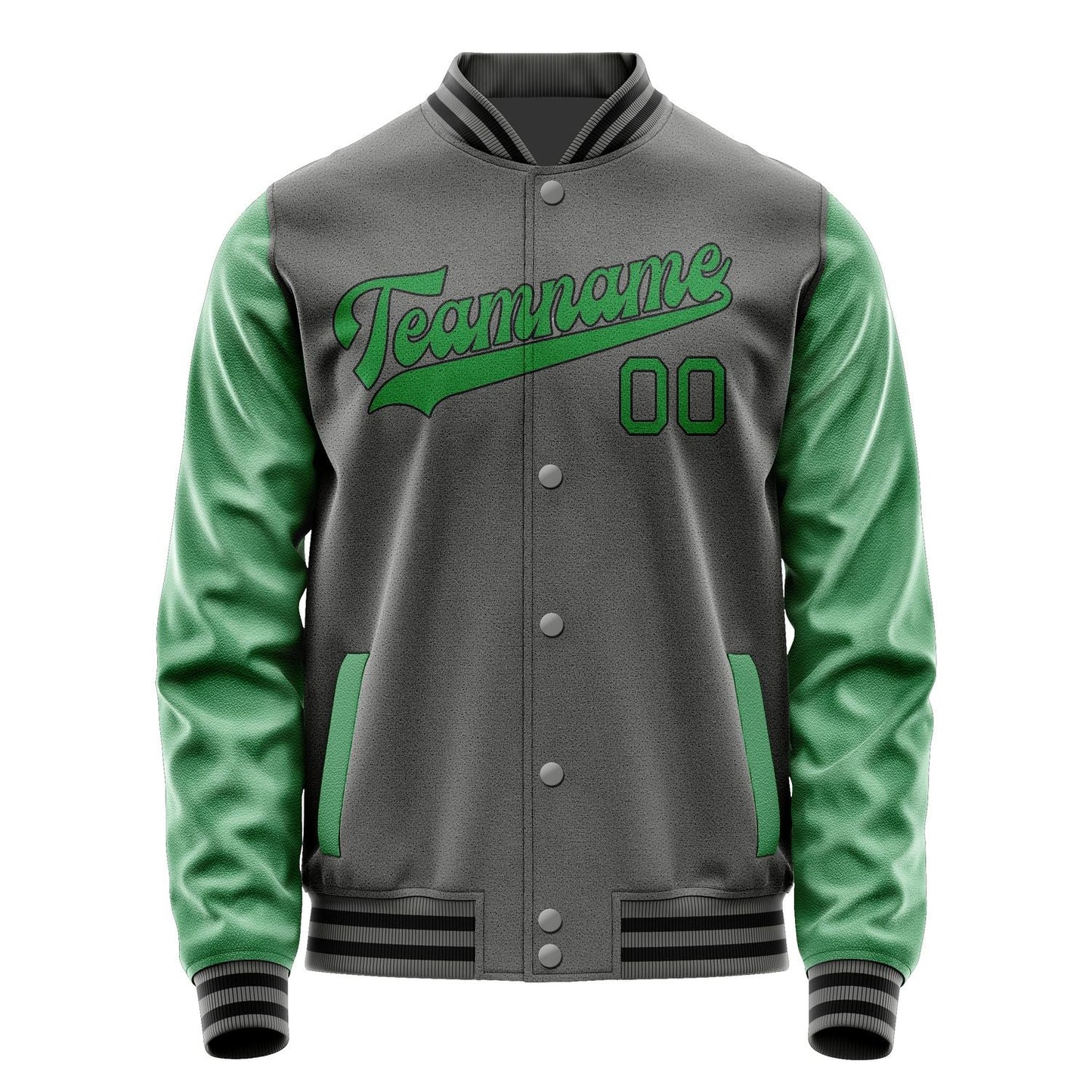 Custom Dark Grey Emerald Green Jacket JA2020242017B31724