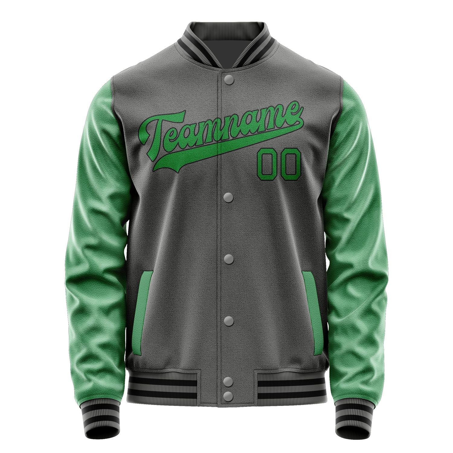 Custom Dark Grey Emerald Green Jacket JA2020242017B31724