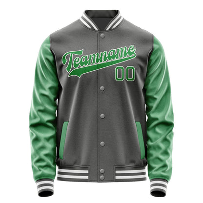 Custom Dark Grey Emerald Green Jacket JA2020242018B31824