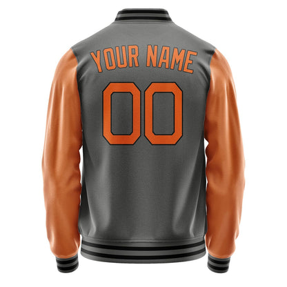 Custom Dark Grey Orange Jacket JA2020282017B21728