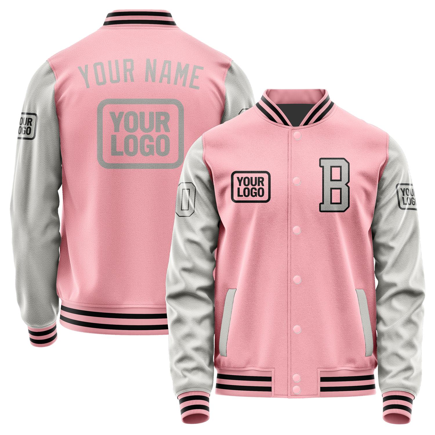Custom Light Pink Gray Jacket JA212104211717040417