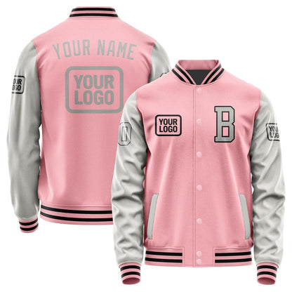 Custom Light Pink Gray Jacket JA212104211717040417