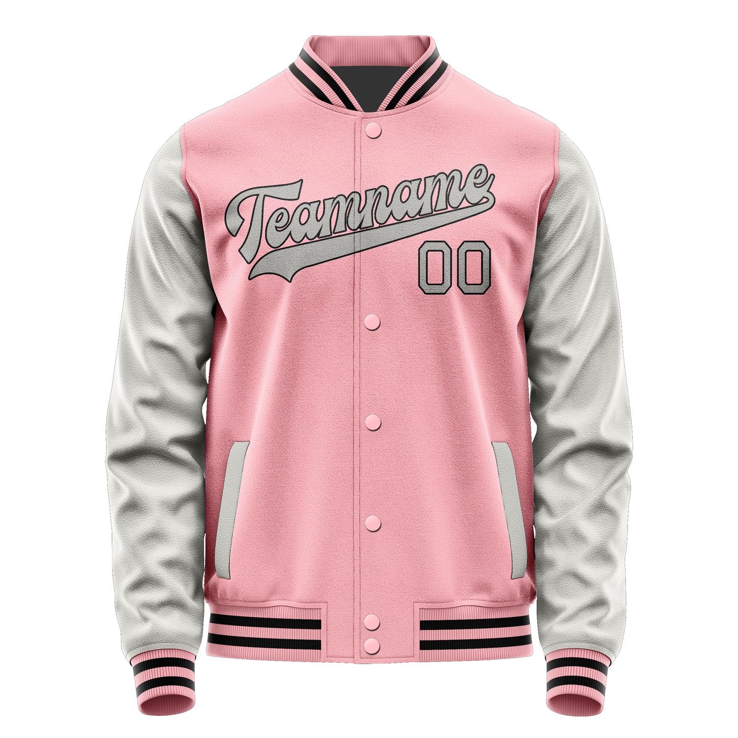 Custom Light Pink Gray Jacket JA2121042117B31704