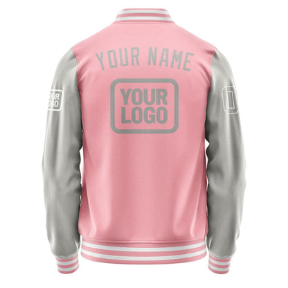 Custom Light Pink Gray Jacket JA212104211818040418