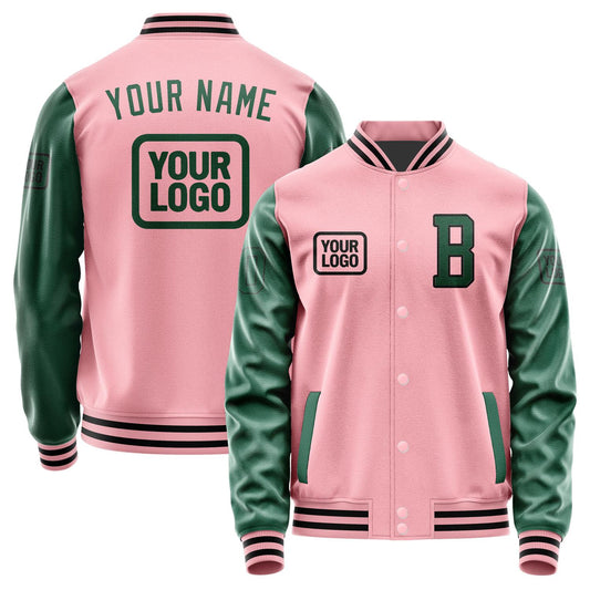 Custom Light Pink Green Jacket JA212105211717050517