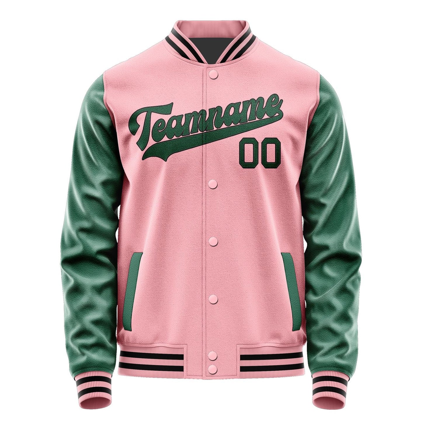 Custom Light Pink Green Jacket JA2121052117B31705