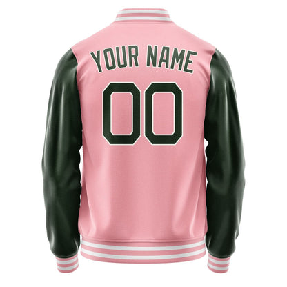 Custom Light Pink Dark Green Jacket JA2121062118B21806