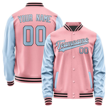 Custom Light Pink Light Blue Jacket JA2121082117B31708