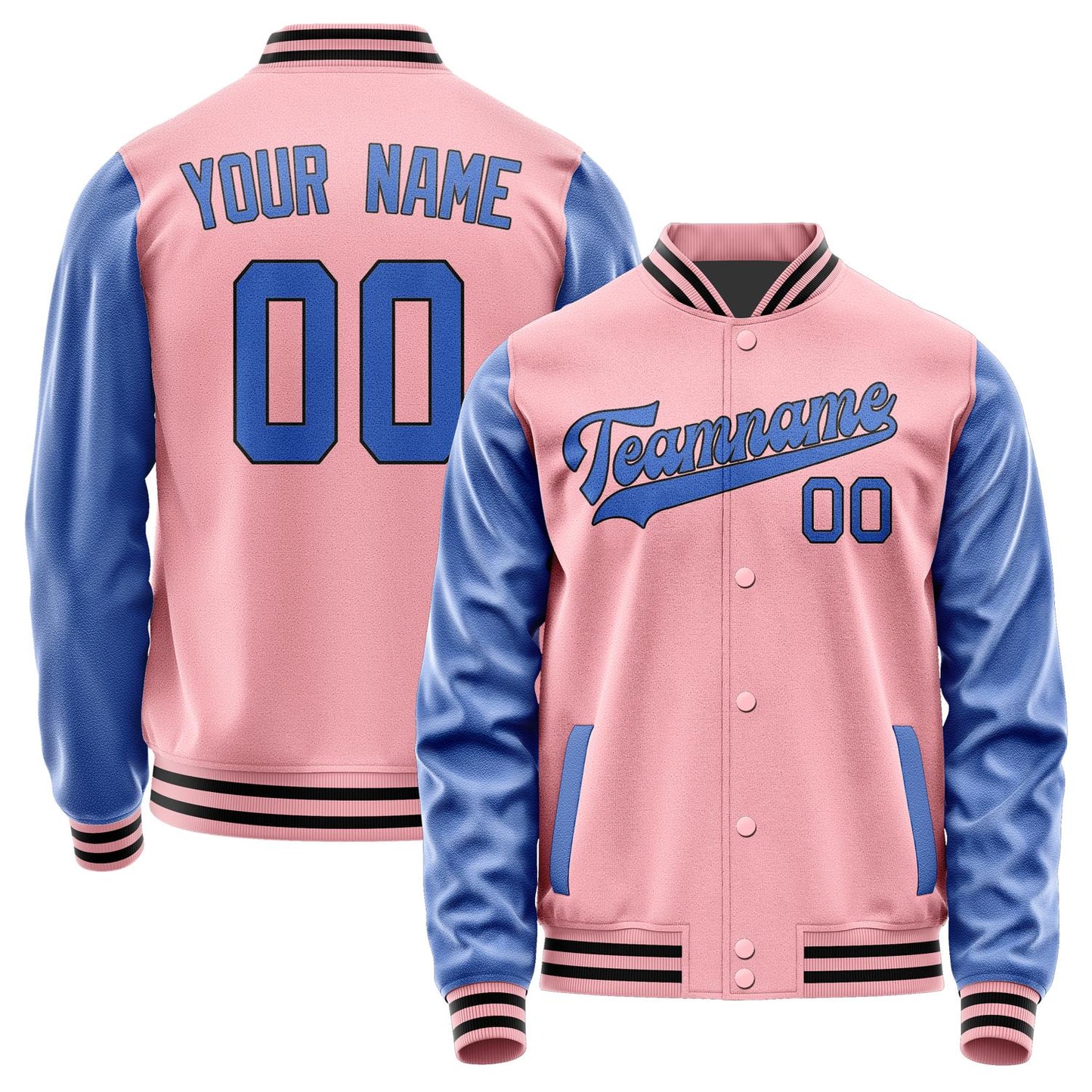 Custom Light Pink Sky Blue Jacket JA2121092117B31709