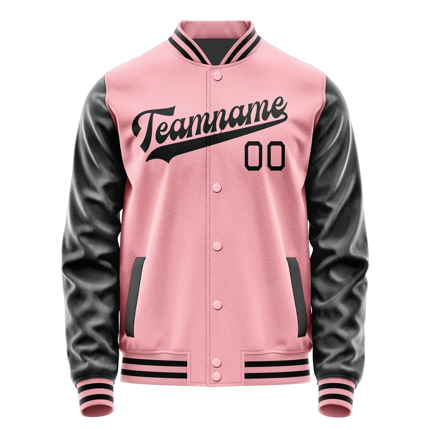 Custom Light Pink Black Jacket JA2121172117B31717