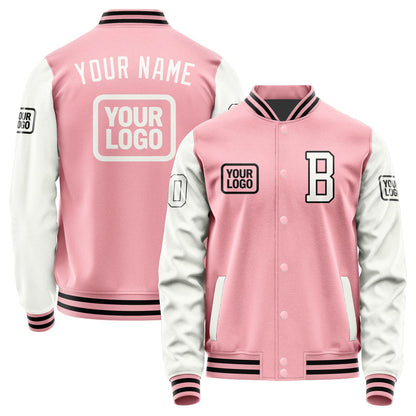 Custom Light Pink White Jacket JA212118211717181817