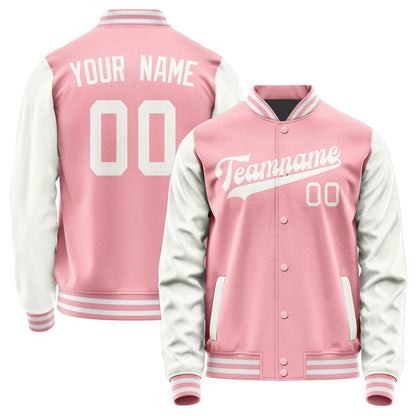 Custom Light Pink White Jacket JA2121182118B31818