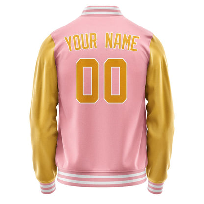Custom Light Pink Yellow Jacket JA2121192118B31819