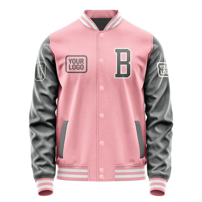Custom Light Pink Dark Grey Jacket JA212120211818202018