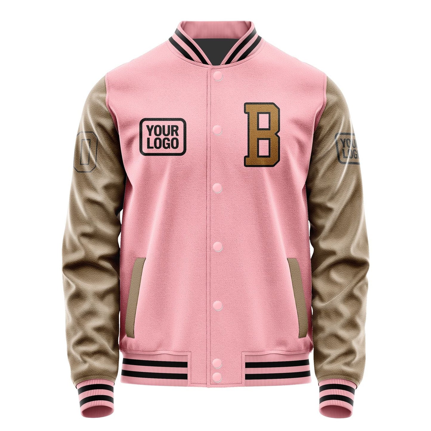 Custom Light Pink Khaki Jacket JA212122211717222217