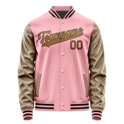 Custom Light Pink Khaki Jacket JA2121222117B31722