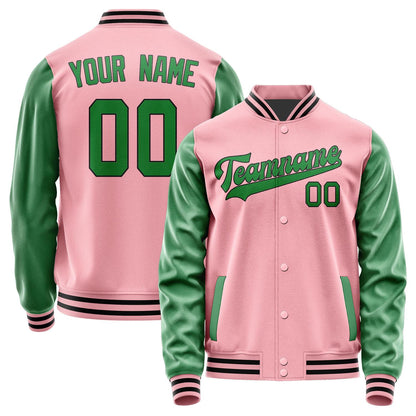 Custom Light Pink Emerald Green Jacket JA2121242117B31724