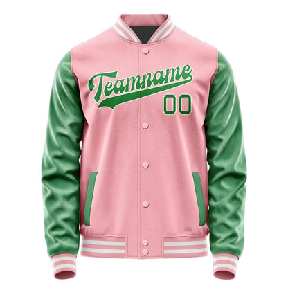 Custom Light Pink Emerald Green Jacket JA2121242118B31824