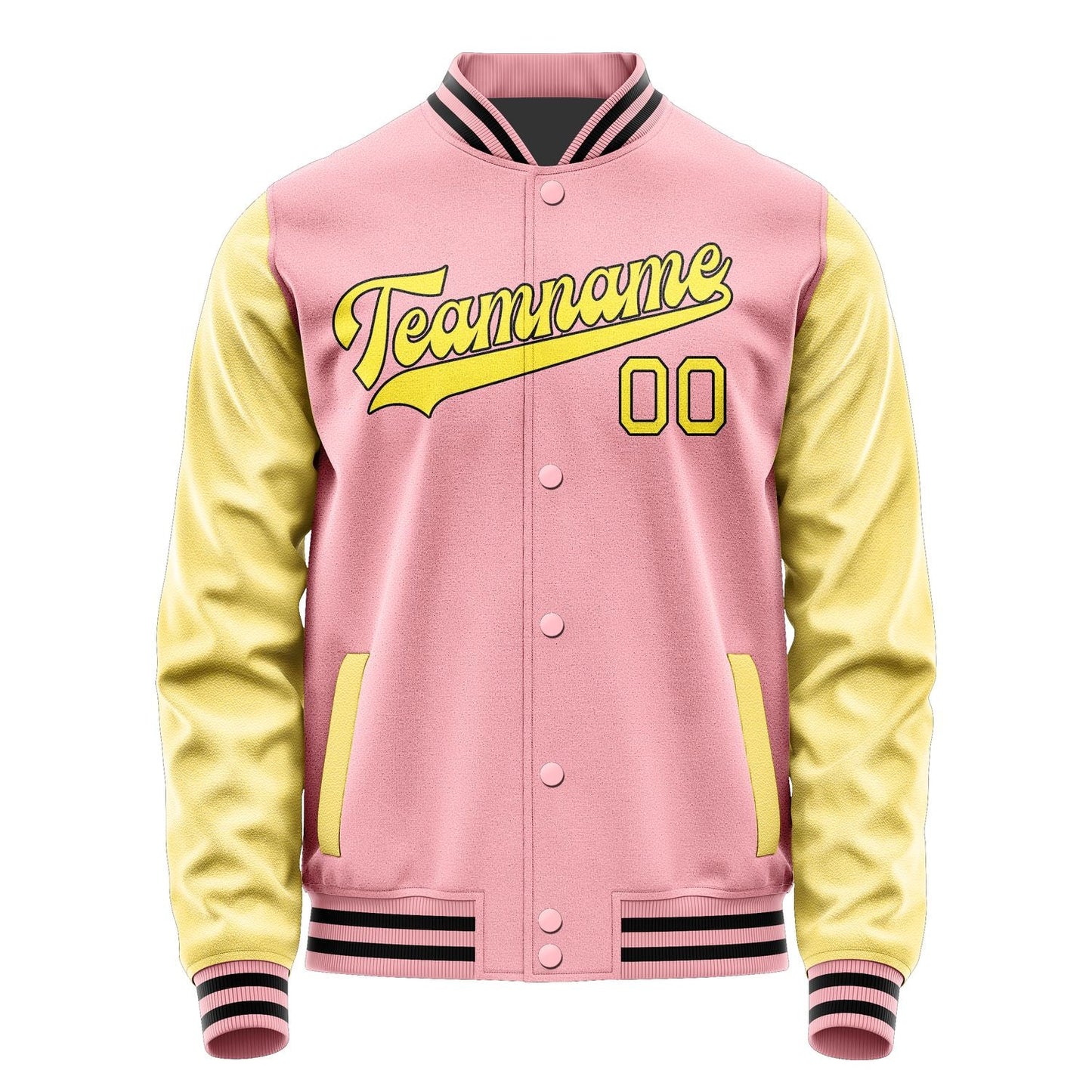 Custom Light Pink Light Yellow Jacket JA2121262117B31726