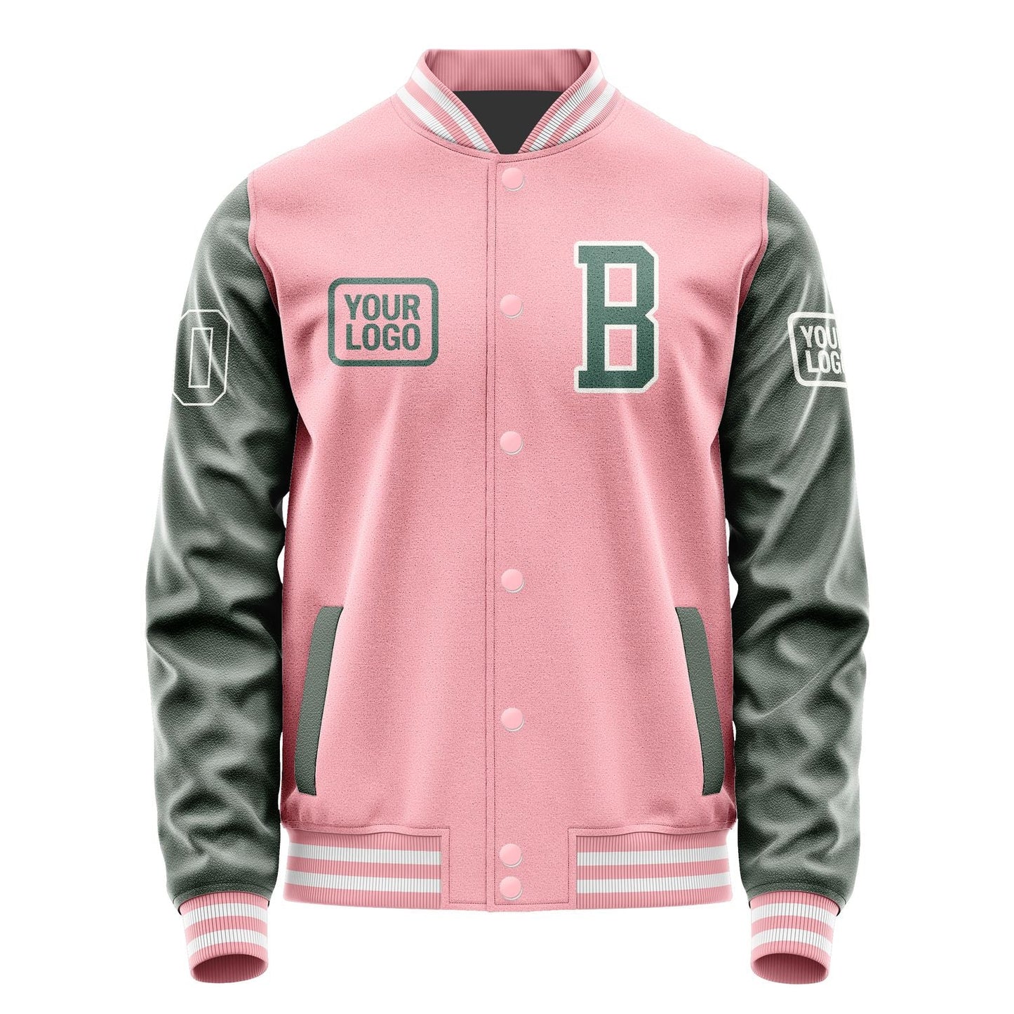 Custom Light Pink Blue Green Jacket JA212127211818272718