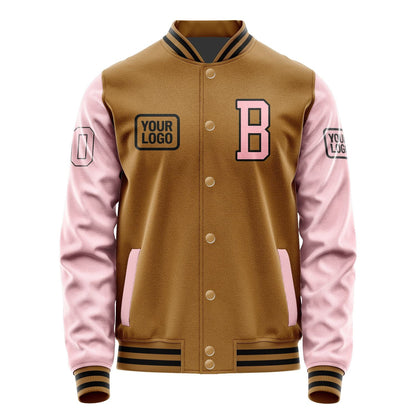 Custom Khaki Light Pink Jacket JA222221221717212117