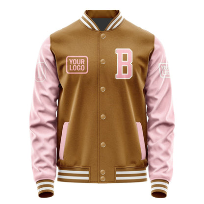 Custom Khaki Light Pink Jacket JA222221221818212118