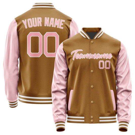Custom Khaki Light Pink Jacket JA2222212218B21821