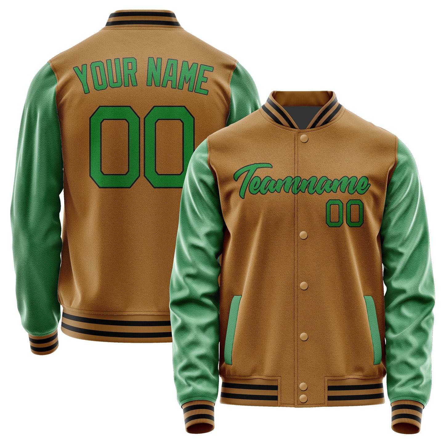 Custom Khaki Emerald Green Jacket JA2222242217B21724