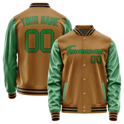 Custom Khaki Emerald Green Jacket JA2222242217B21724