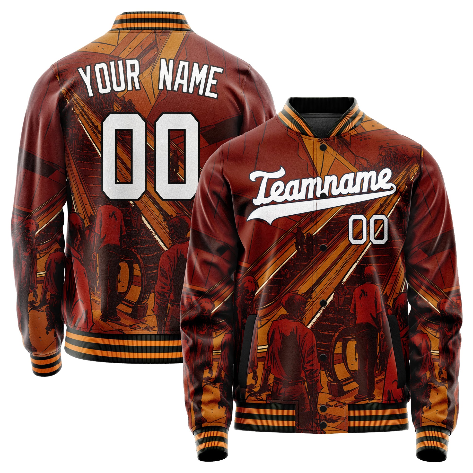 Custom Maroon Halloween Jacket JA2240927SK010