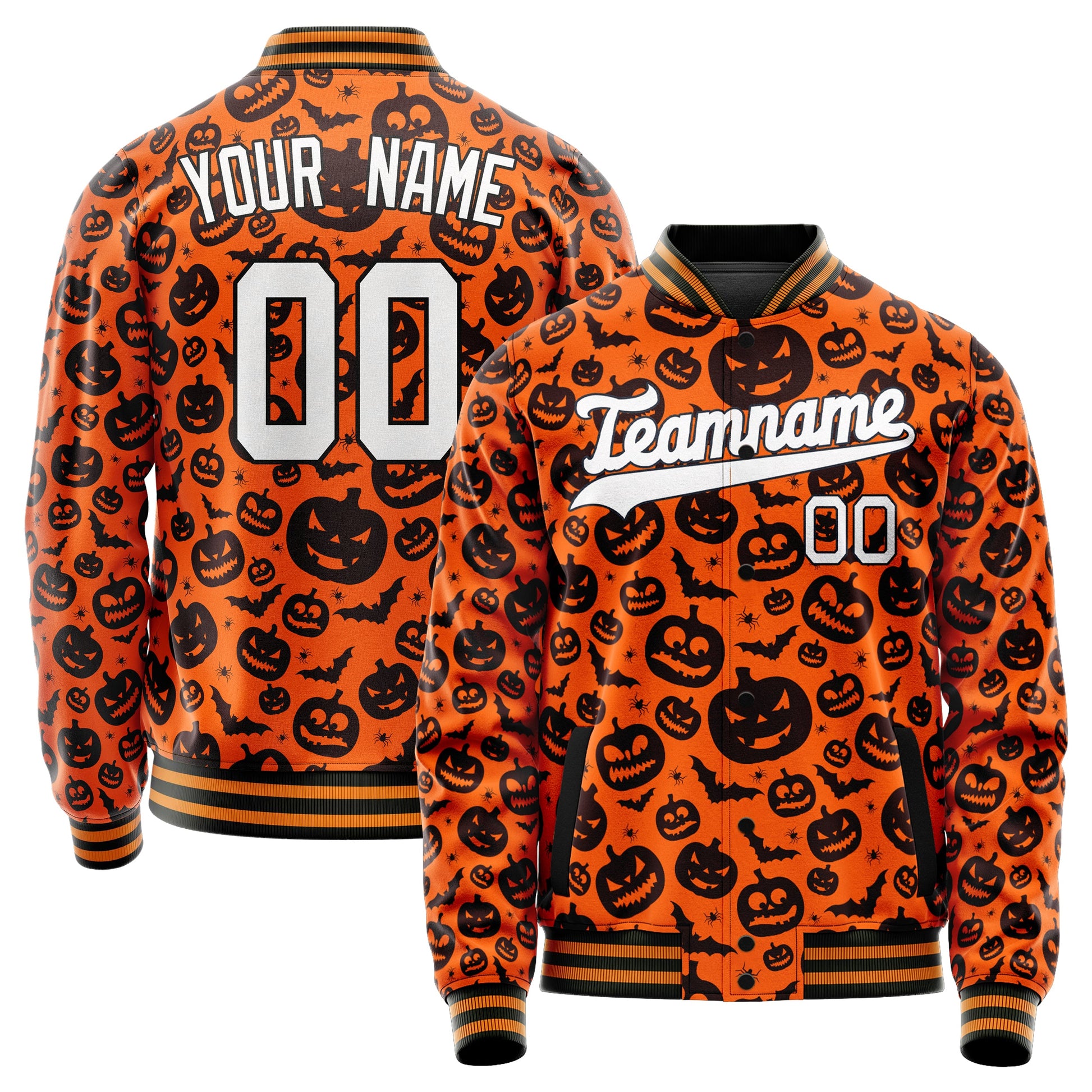 Custom Orange Halloween Jacket JA2240927SK019
